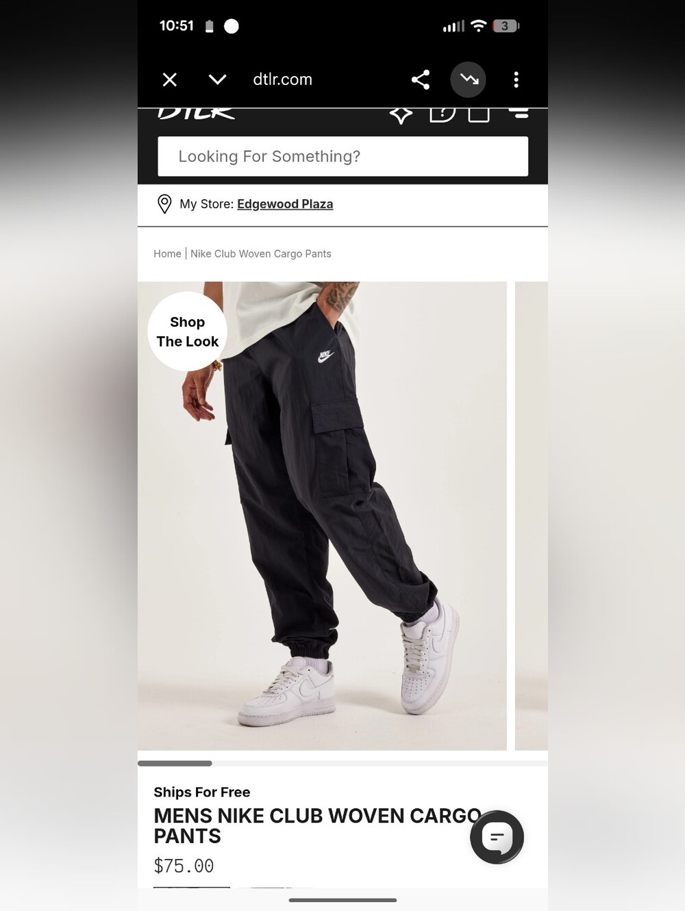Mens Nike Club Woven Cargo Warmup Pants Size XL Black